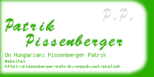 patrik pissenberger business card